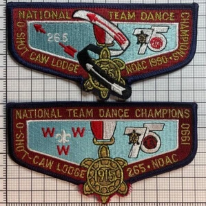 O-Shot-Caw Lodge 265 Flap 1990 NOAC National Team Dance Champions OA - Bild 1 von 1