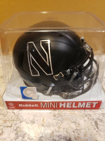Riddell Northwestern Wildcats Black-Matted Speed Mini-Helmet Cover