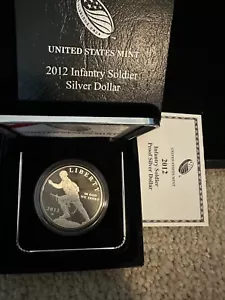 2012 W Infantry Soldier Commemorative Proof Silver Dollar BOX/COA - Picture 1 of 1