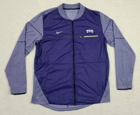 TCU Horned Frogs Nike Shield Full-Zip Sideline Performance Jacket - Size Large Cover