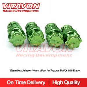 Vitavon CNC Alu7075 17mm Hex Adapter 10mm Offset For Traxxas MAXX 1/10 Sledge - Picture 1 of 17