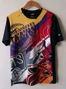 Camiseta New Era Para Hombre Talla Grande NBA Estampado Lágrimas Lakers Bulls Celtics Nets  - Imagen 1 de 15