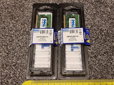 2 x 1GB LAPTOP SODMIMM DDR2 800MHz RAM MEMORY STICK MODULE NEW DELL SNPPP1-2C/1G - Image 1 of 4