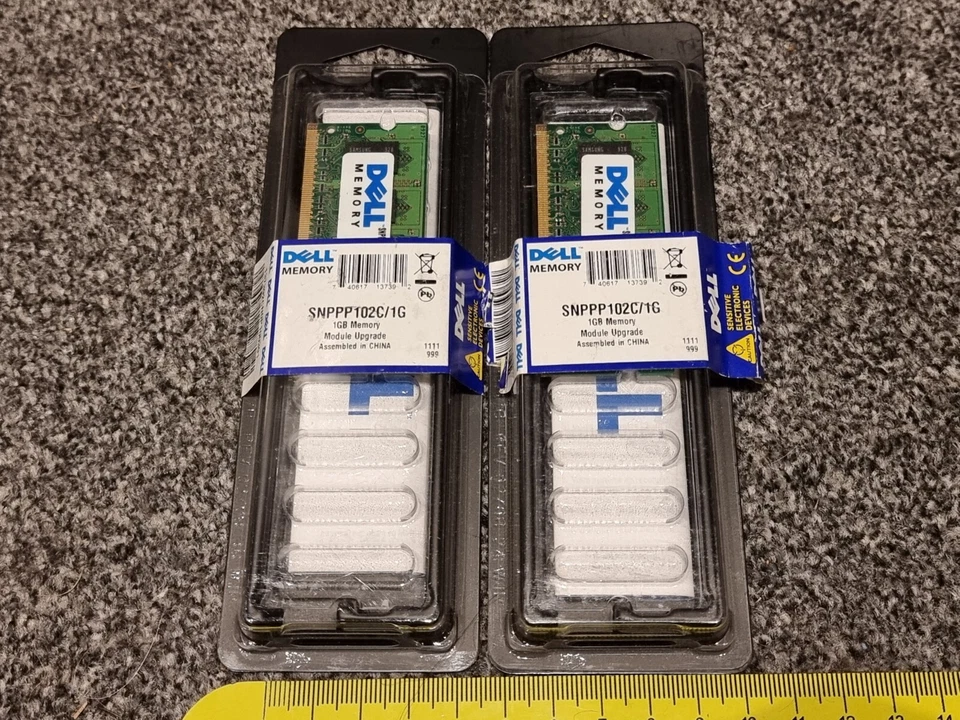 2 x 1GB LAPTOP SODMIMM DDR2 800MHz RAM MEMORY STICK MODULE NEW DELL SNPPP1-2C/1G - Image 1 of 4