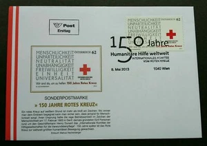[SJ] Austria 150th Anniversary Of Red Cross 2013 (stamp FDC) - Picture 1 of 5