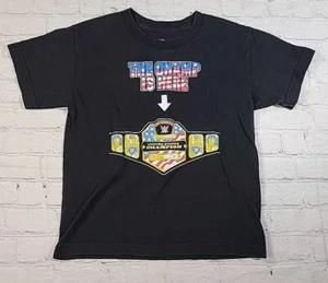 John Cena Champ Is Here Shirt Youth Sz Small Black United States Champion WWE - Picture 1 of 10