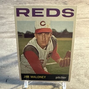 1964 Topps Béisbol Semi Alto #420 Jim Maloney En muy buena condición-Ex Cincinnati Reds Envío Gratis - Imagen 1 de 2