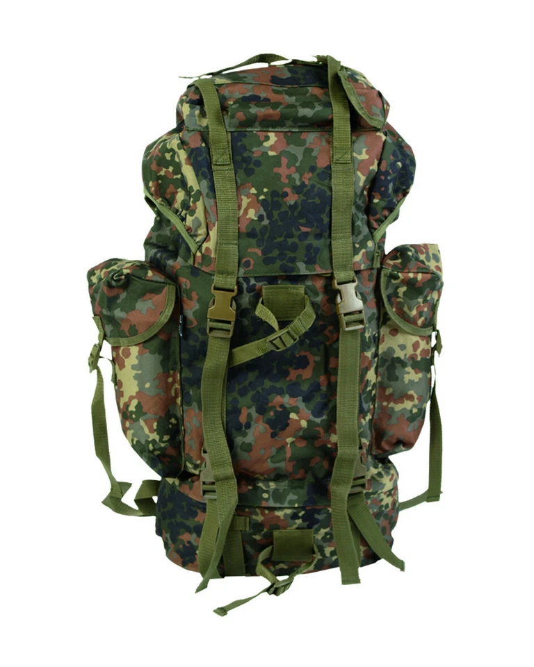BW Rucksack 65 Liter Bundeswehr Rucksack Outdoor Trekking Flecktarn Neu