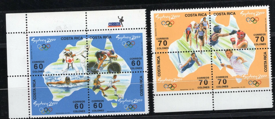 奥林匹克 - 科斯塔黎加,密歇根州 # 1532/9,全套,全新邮票 — 第 1/1 张图片