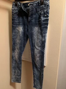 High Waisted Acid Denim Skinny Jeans - Picture 1 of 4