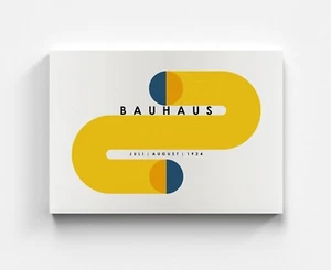 Quadro su tela stile Bauhaus colorato moderno decorazione quadro da parete artista arte - Foto 1 di 7