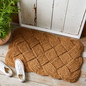 Hand Made Door Floor Mat Indoor Outdoor Knotted Rope Coir 45 x 75cm - Picture 1 of 9