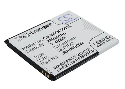 Li-ion Battery for Wiko Rainbow Rainbow Neongelb 3.7V 2000mAh - Imagem 1 de 4