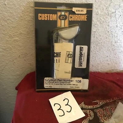 Harley Custom Evo Big Doble Pie Palanca de Cambio Cromo Cubierta Foto 1 de 3