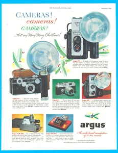 1951 Argus flash camera print ad 35 mm photographs Christmas gift - Picture 1 of 3