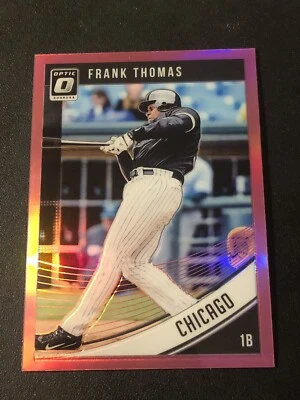 2018 Panini Donruss Optic Pink Prizm Frank Thomas #81 HOF - Image 1 of 2
