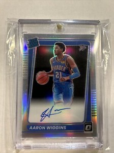 2021-22 Donruss Optic Basketball Aaron Wiggins Rated Rookie Signature Holo