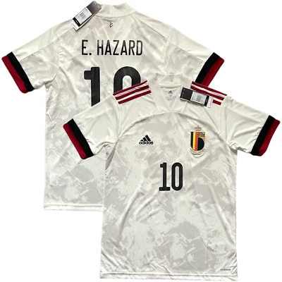 2020/21 比利时客场球衣 #10 E. Hazard 中号阿迪达斯足球欧洲套装新品 — 第 1/4 张图片