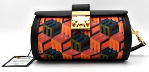 MCM Cubic Monogram Logo Jacquard & Leather Small Crossbody Bag - Picture 1 of 9