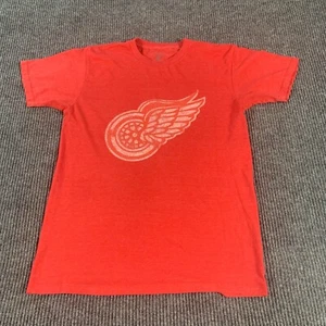 Detroit Red Wings T Shirt Mens Medium Red Short Sleeve Brett Hull 17 NHL Hockey - Picture 1 of 10
