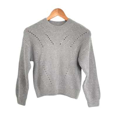 Suéter H&M Niñas 12/14 Gris Claro Tejido Pullover Jersey Gris Mezcla Algodón Acogedor Foto 1 de 4