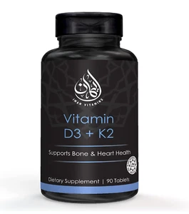 Halal Vitamin D3 with K2 Chewable Tablets - Vitamin D 2000 Iu + Menaquinone-7 (M - Picture 1 of 5