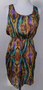 Matix Womens Colorful Sleeveless Printed Dress With Back Zipper XS - Picture 1 of 11