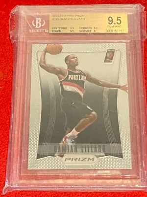 DAMIAN LILLARD 2012 Panini PRIZM BGS 9.5 Gem Rookie (MILWAUKEE BUCKS) Weber St - Image 1 of 2