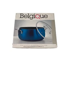 Belgique 7,5 Qt / 7,1 L Edelstahl Dutch Oven mit Deckel & Box Blau Selten Neu im Karton - Bild 1 von 5