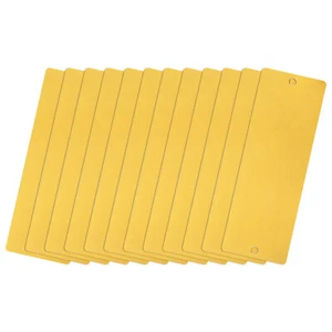 12x 80x30x0.25mm Leere Etiketten Rechteck Gravur Rohlinge Karte (Gold Ton) - Bild 1 von 7