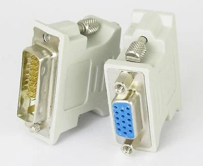 Male DVI-D DVI-I DVI-A to Female DB15 HD SVGA VGA D-sub 15 pin Connector - Image 1 of 2