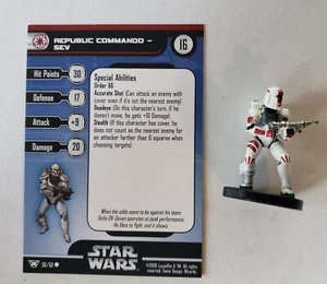 Star Wars Miniatures - COTF: Republic Commando - Sev #36 w/Card - Foto 1 di 2
