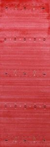 High-quality Red Wool Handmade Gabbeh 10 ft Runner Rug 3x10 ft - Picture 1 of 17