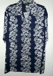 NUEVA CAMISA HAWAIANA XXL CON IMPRESIÓN DE HIBISCO de HAWAII BLUES - Imagen 1 de 6