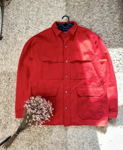 Vintage Woolrich Wool & Nylon Red Coat Jacket Made In USA Men’s Size L - Picture 1 of 10