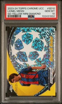 2023-24 Topps Cromo UEFA Club Comp - Starball Debuts Lionel Messi /125 PSA 10! Foto 1 de 2
