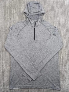 Lululemon Metal Vent Tech Hoodie Men's Medium Black Gray Stretch Lightweight - Picture 1 of 14