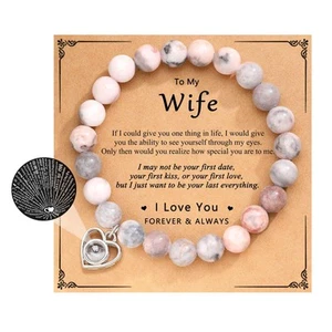 To My Girlfriend Wife Daughter Sister Granddaughter Bracelet I Love You 100 L... - Picture 1 of 7