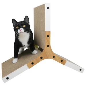 6-seitiger drehbarer Katzenkratzer - Indoor Katzenkratzkissen mit integriertem Spielzeugba... - Bild 1 von 8