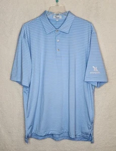 Peter Millar Hemd Herren XL blau weiß Sommer Komfort Golf Polo gestreift Younglife - Bild 1 von 10