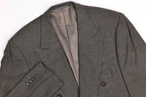 Vintage Ermenegildo Zegna Tweed Double Breasted Peak Blazer Jacket 44R - Picture 1 of 14