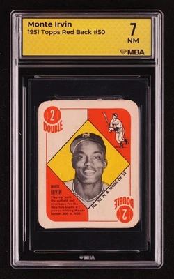 1951 Topps Red Back: # 50 Monte Irvin MBA 7 NM - Image 1 of 4