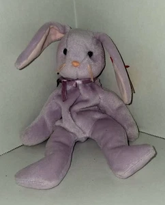 Floppity TY Beanie Baby Lavender Purple Bunny Rabbit  - Picture 1 of 6