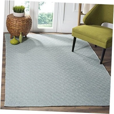  Montauk Collection Area Rug - 5' x 8', Ivory & Light Blue, Handmade Flat  - Image 1 of 4
