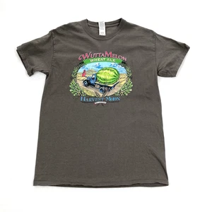 Watermelon Beer T-Shirt Men’s M Graphic Harvest Ale Craft Brewery Brown Cotton - Picture 1 of 8