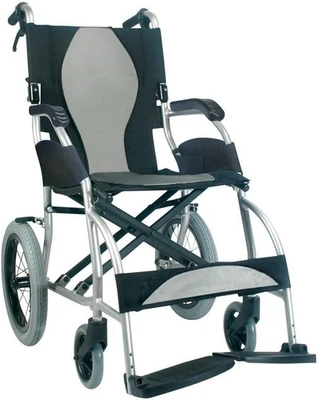 Cadeira de transporte Karman Healthcare S-2501 ergonômica ultra leve, prata pérola - Imagem 1 de 2