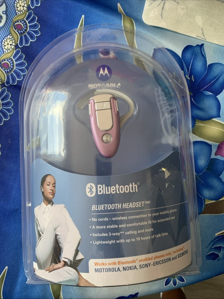 (NOVO) 🔥 Fone de Ouvido Motorola H500 Rosa Bluetooth Sem Fio Mãos Livres Selado - Imagem 1 de 1