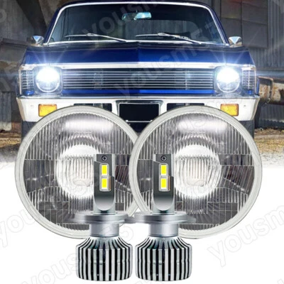 Par de faros LED redondos de 7 pulgadas para Ford F100 F150 F250 1969-1978 haz alto y bajo Foto 1 de 4
