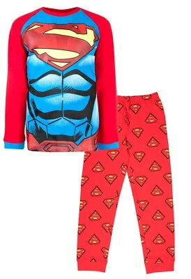 Juego de pijamas de DC Comics para niños de 3 a 10 años | Superman PJs manga larga | 100% algodón  Foto 1 de 4