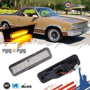 [Plug & Play] Amber LED Front Side Marker Lights For 82-87 El Camino & Caballero - Picture 1 of 10